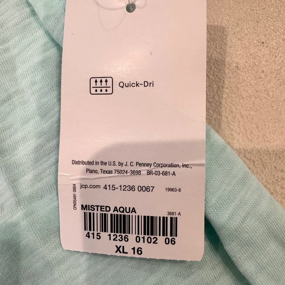 NWT "Be Original" Aqua Tee, Girls XL (16) - Picture 4 of 6